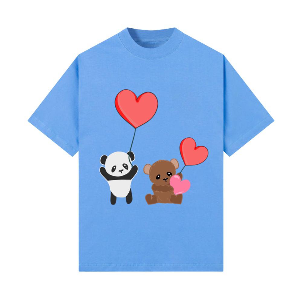 panda animal bear hearts cute T-Shirt