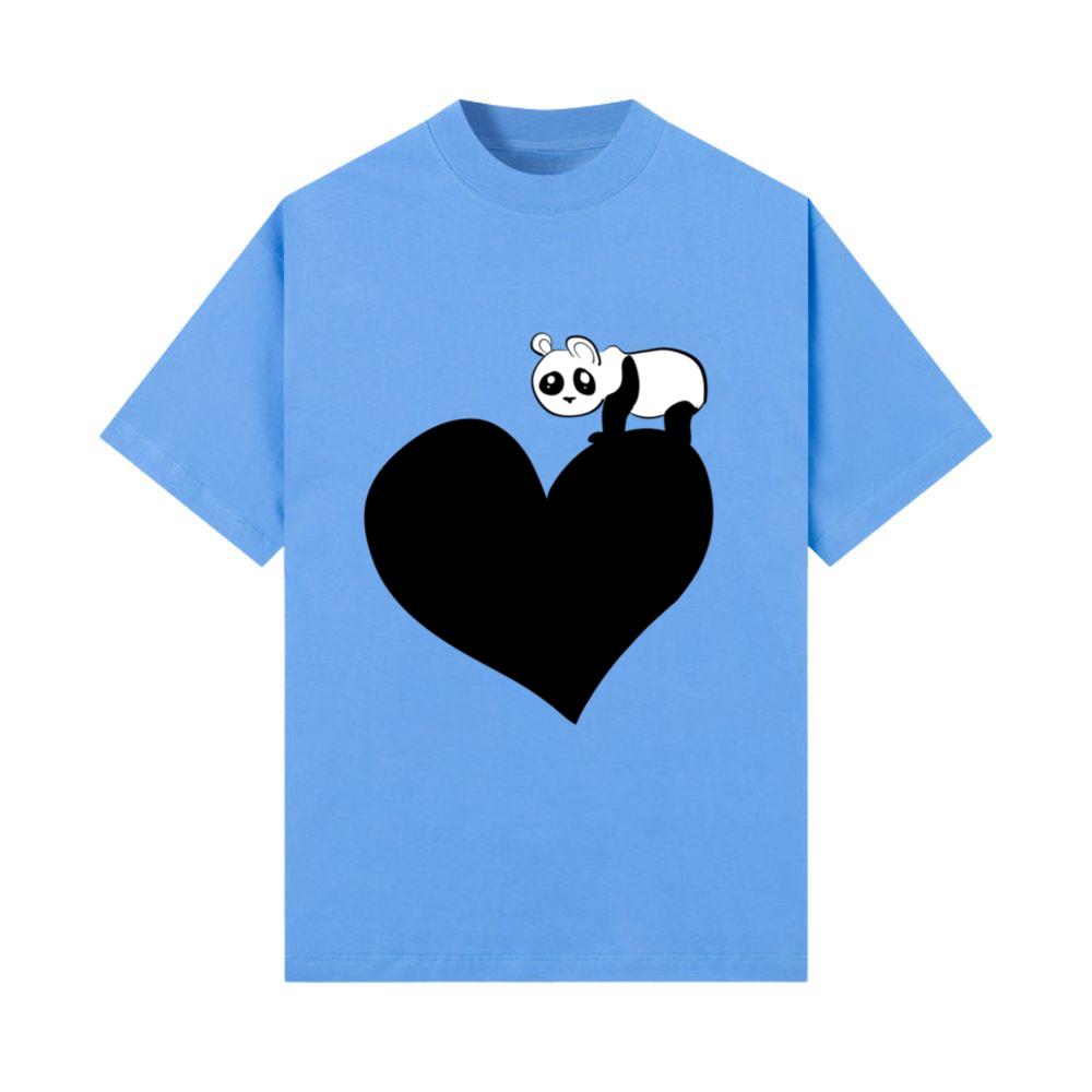 panda heart love for animals bear T-Shirt