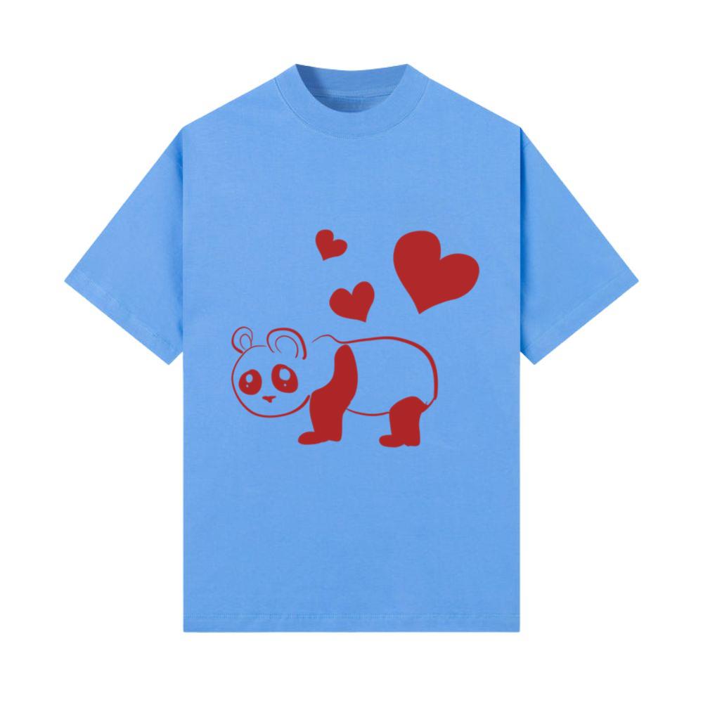 panda red heart animal love animal T-Shirt
