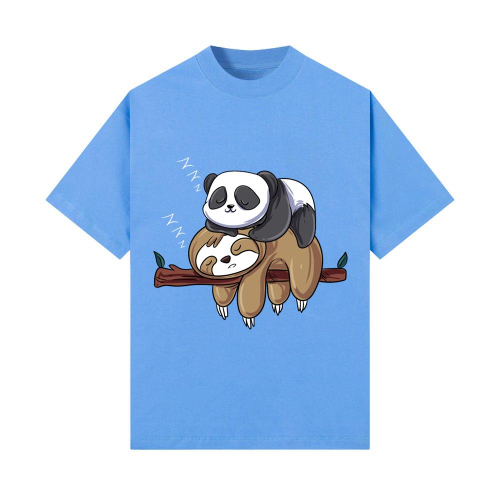 Panda Sloth Bear Kawaii Animal Chill Sleeping T-Shirt
