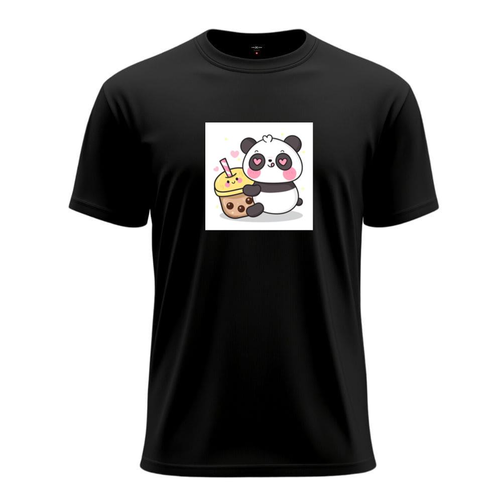 Panda with Heart Eyes and Drink T-Shirts