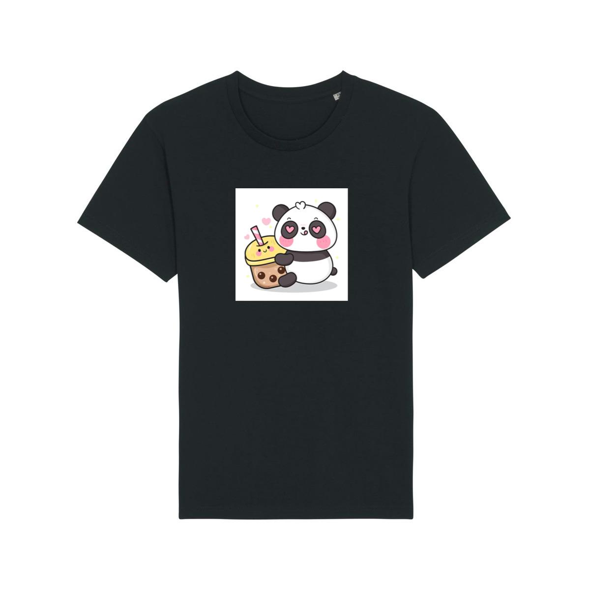 Panda with Heart Eyes and Drink T-Shirts