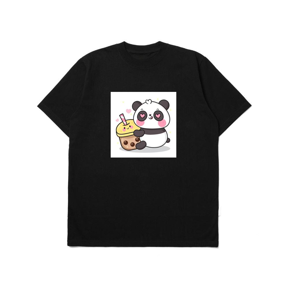 Panda with Heart Eyes and Drink T-Shirts