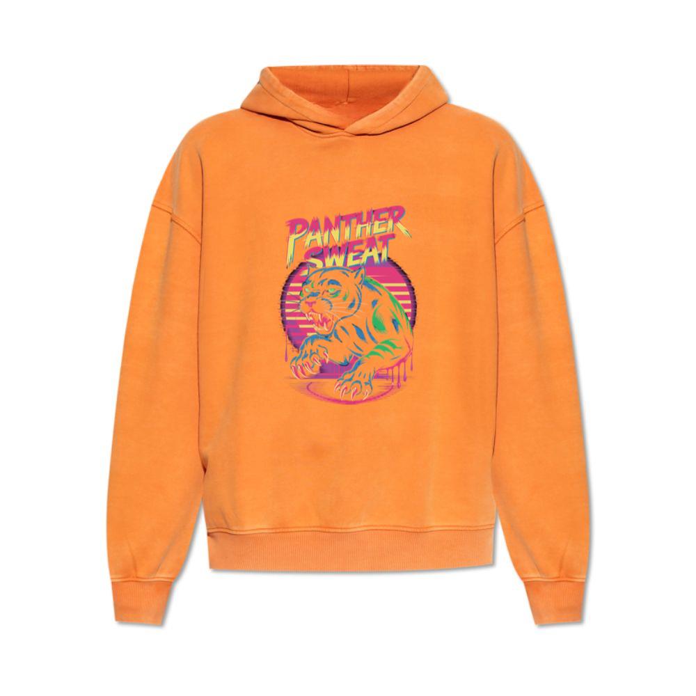Panther Sweat Neon Panther Retro 80s Style Graphic Hoodie