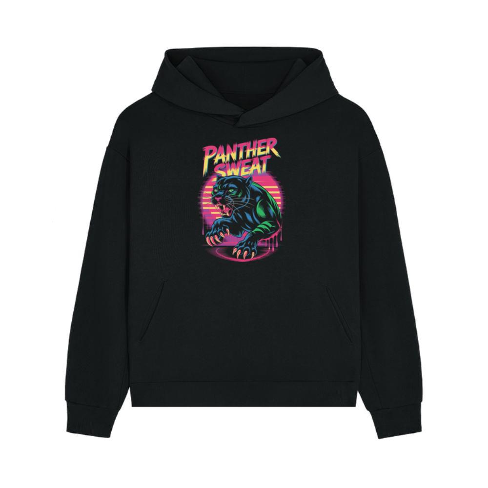 Panther Sweat Neon Panther Retro 80s Style Graphic Hoodies