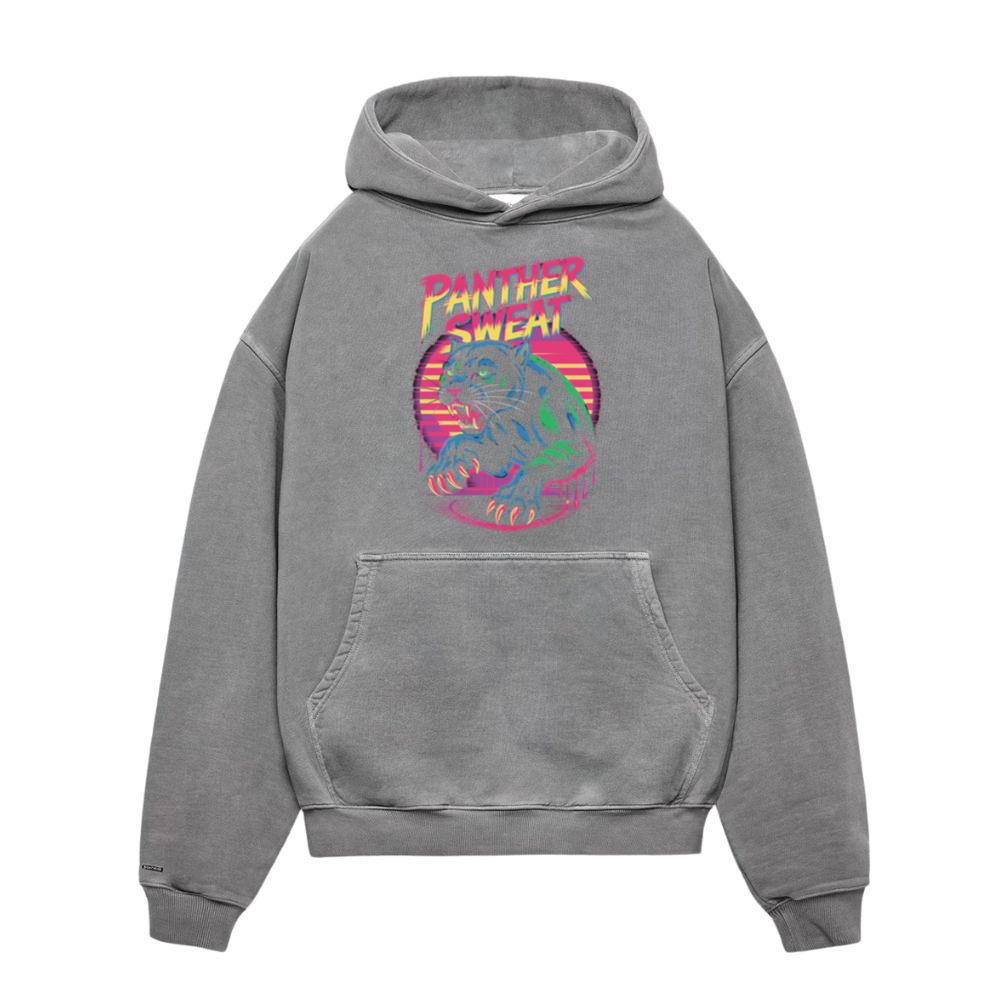 Panther Sweat Neon Panther Retro 80s Style Graphic Hoodies