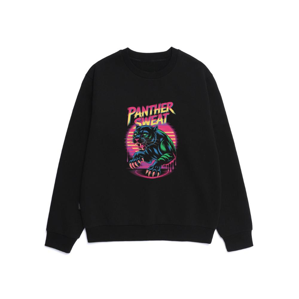 Panther Sweat Neon Panther Retro 80s Style Graphic Sweatshirt