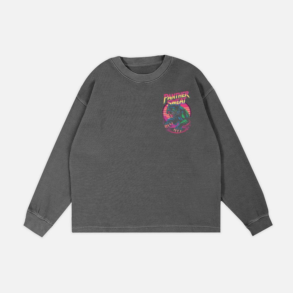 Panther Sweat Neon Panther Retro 80s Style Graphic Sweatshirt