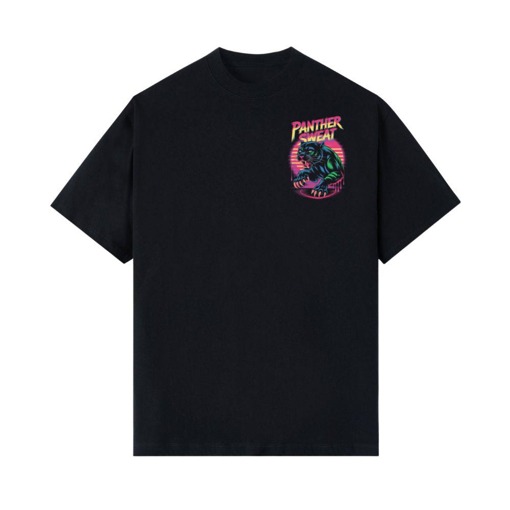 Panther Sweat Neon Panther Retro 80s Style Graphic T-Shirt