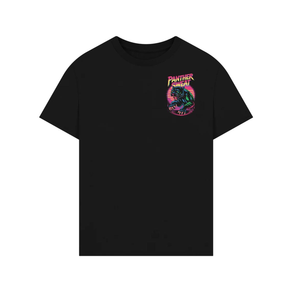 Panther Sweat Neon Panther Retro 80s Style Graphic T-Shirt