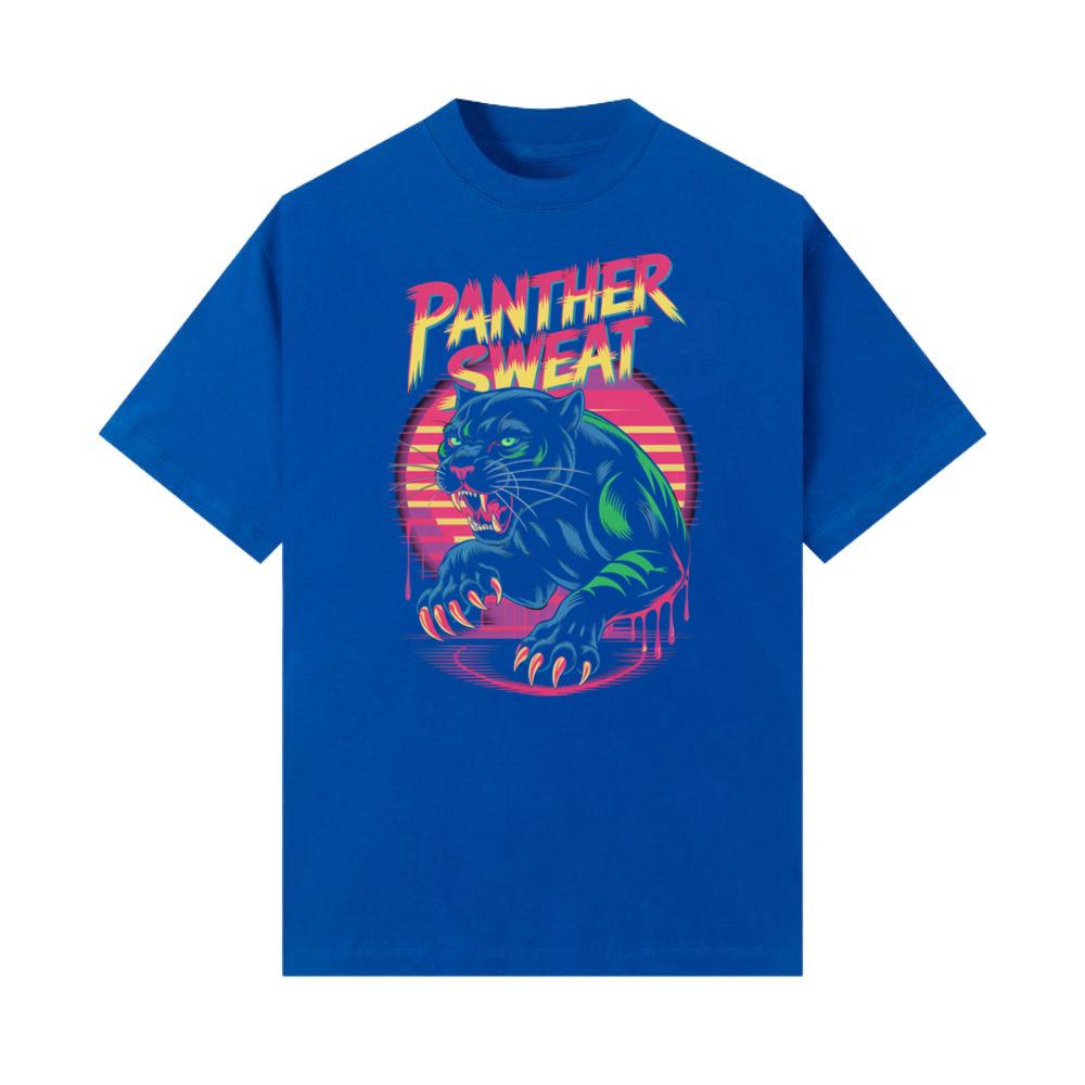 Panther Sweat Neon Panther Retro 80s Style Graphic T-Shirt