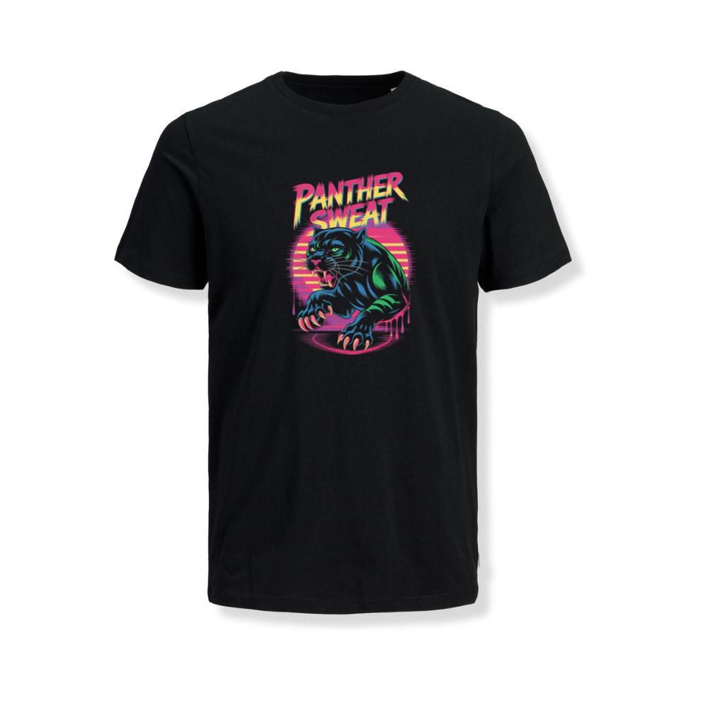Panther Sweat Neon Panther Retro 80s Style Graphic T-Shirt