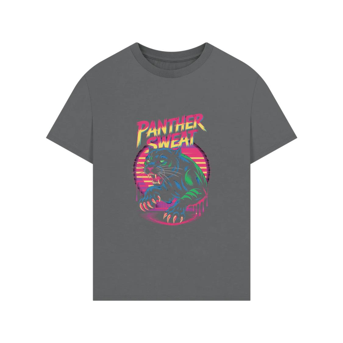Panther Sweat Neon Panther Retro 80s Style Graphic T-Shirts