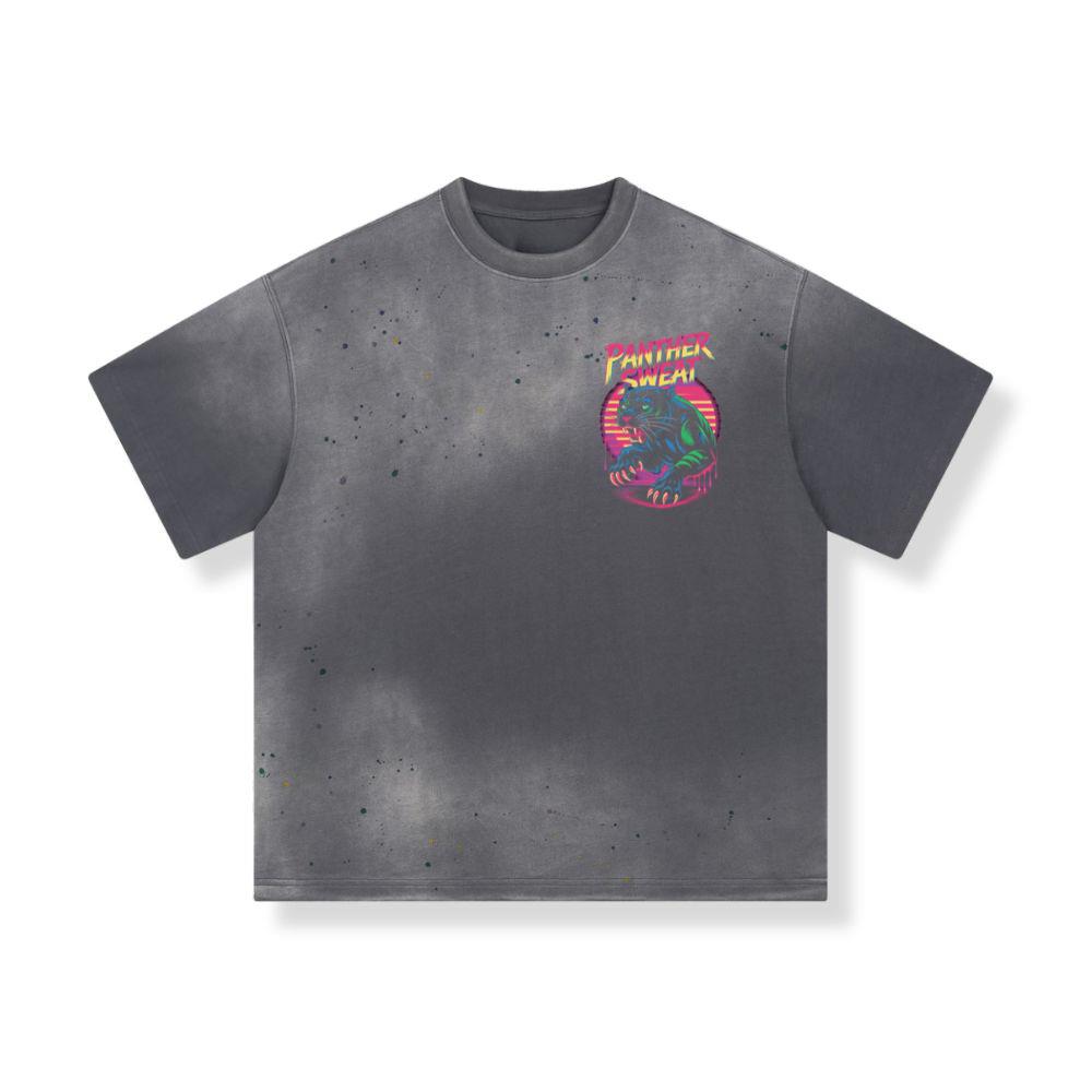 Panther Sweat Neon Panther Retro 80s Style Graphic T-Shirts - Image 4