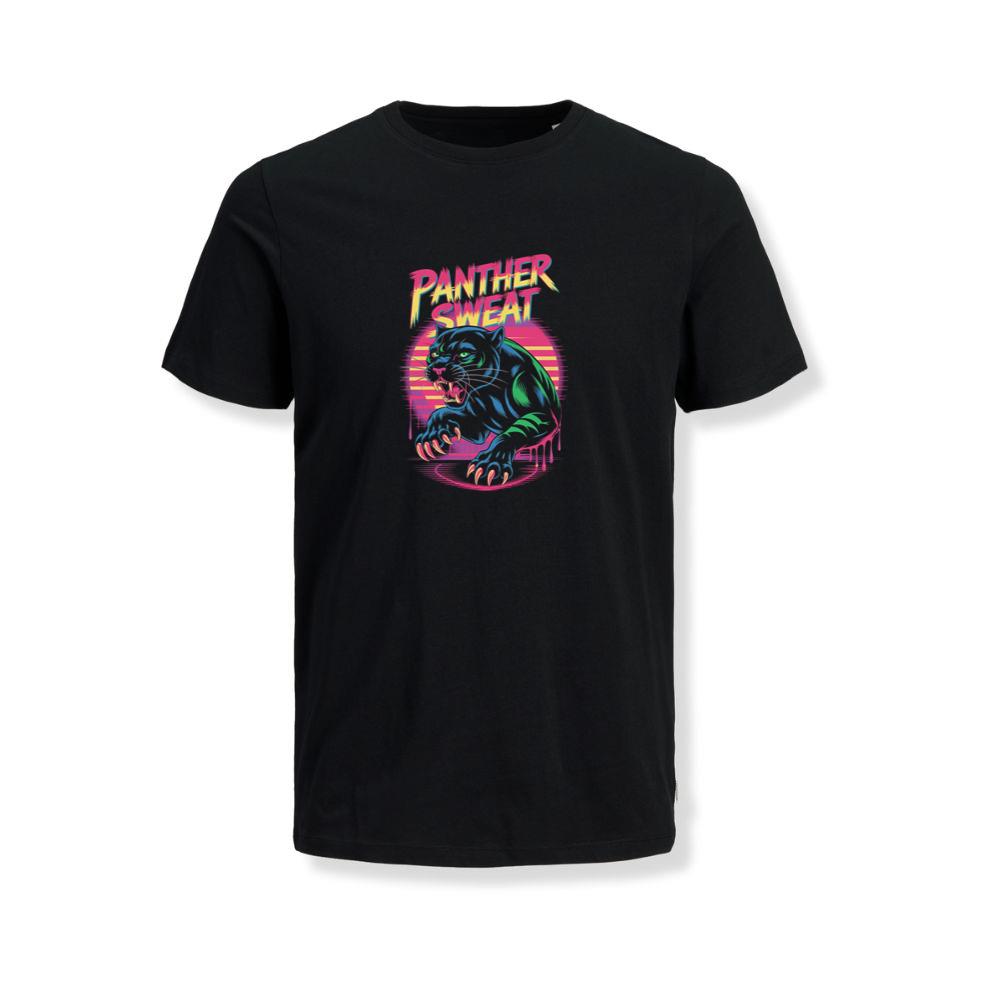 Panther Sweat Neon Panther Retro 80s Style Graphic T-Shirts