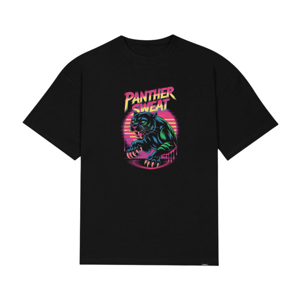 Panther Sweat Neon Panther Retro 80s Style Graphic T-Shirts
