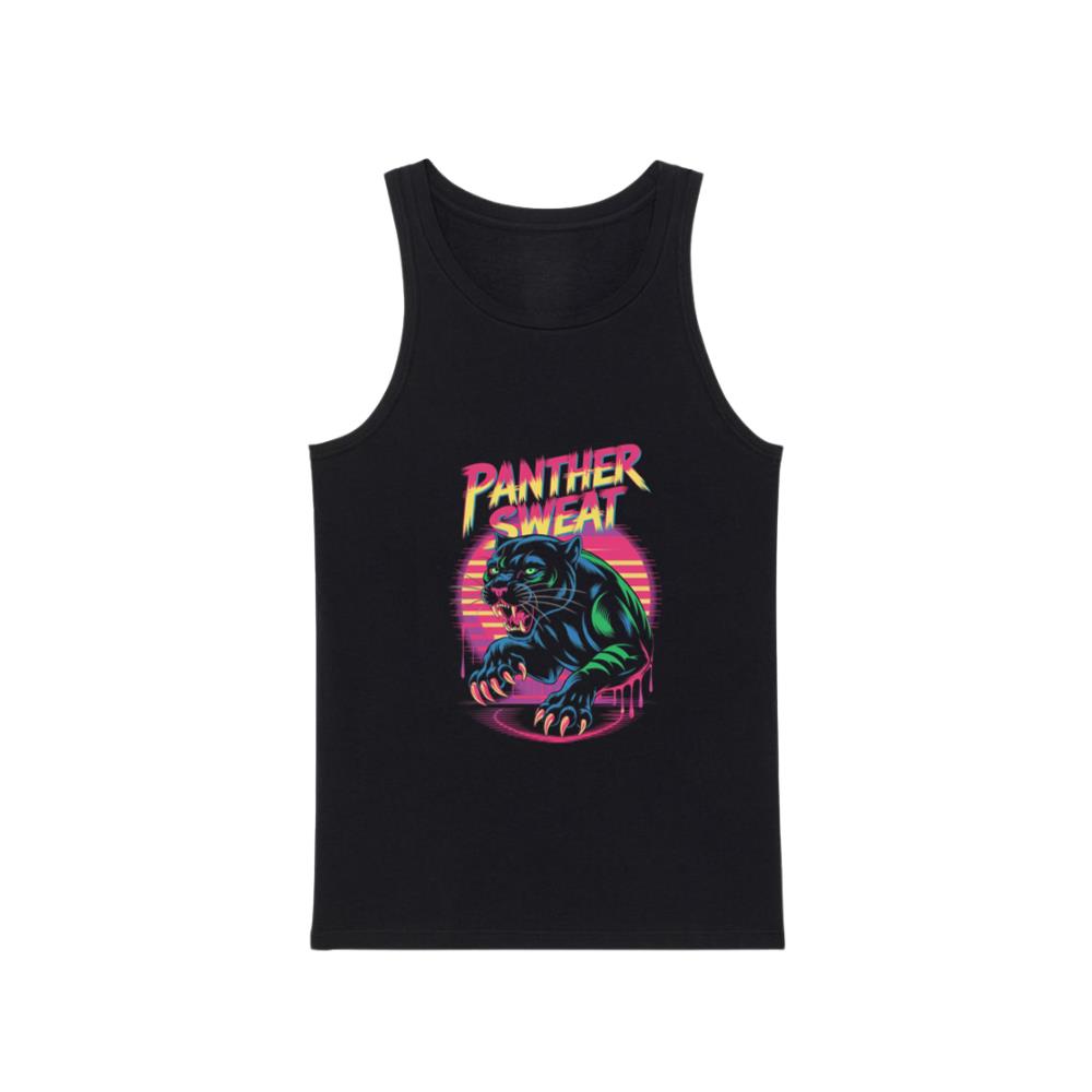Panther Sweat Neon Panther Retro 80s Style Graphic Tank Top