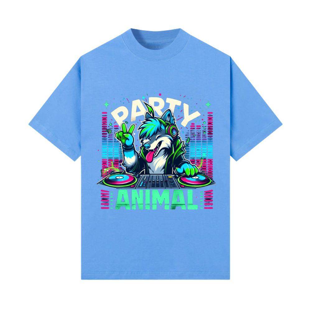 Party Animal Music DJ Wolf Fox Fursona Furry Pun T-Shirt