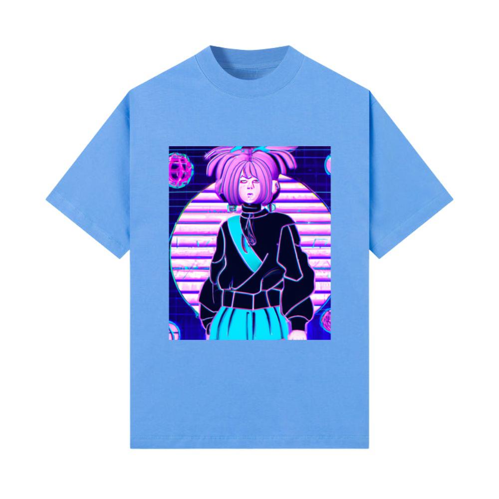 Pastel Aesthetic Anime Girl Synthwave Anime Girl_5 T-Shirt