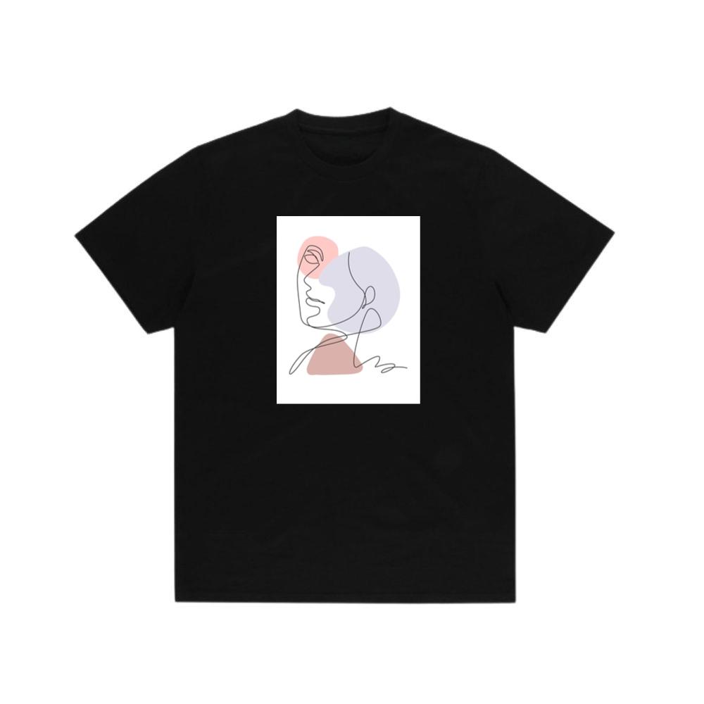 Pastel Face Line Art T-Shirts