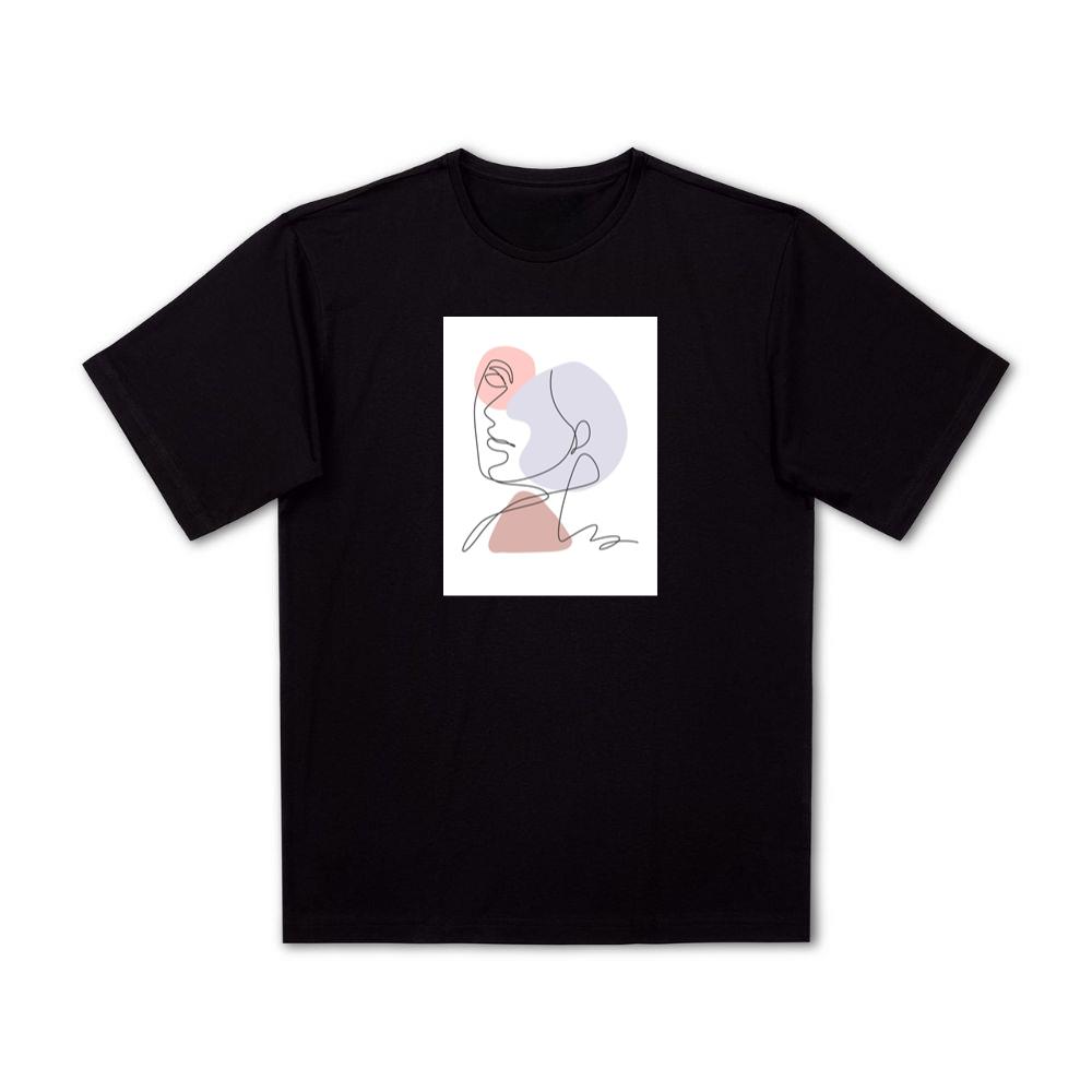 Pastel Face Line Art T-Shirts