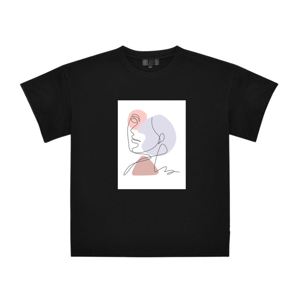 Pastel Face Line Art T-Shirts