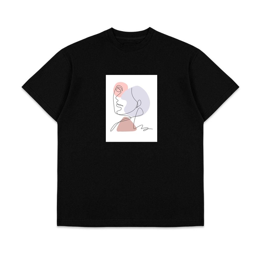 Pastel Face Line Art T-Shirts