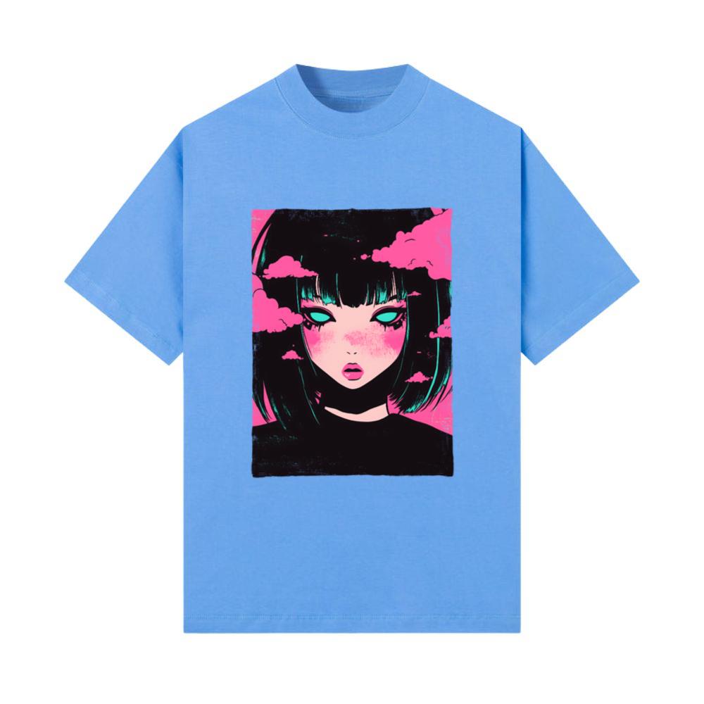 Pastel Goth Cybergoth Anime Girl Vaporwave Graphic T-Shirt