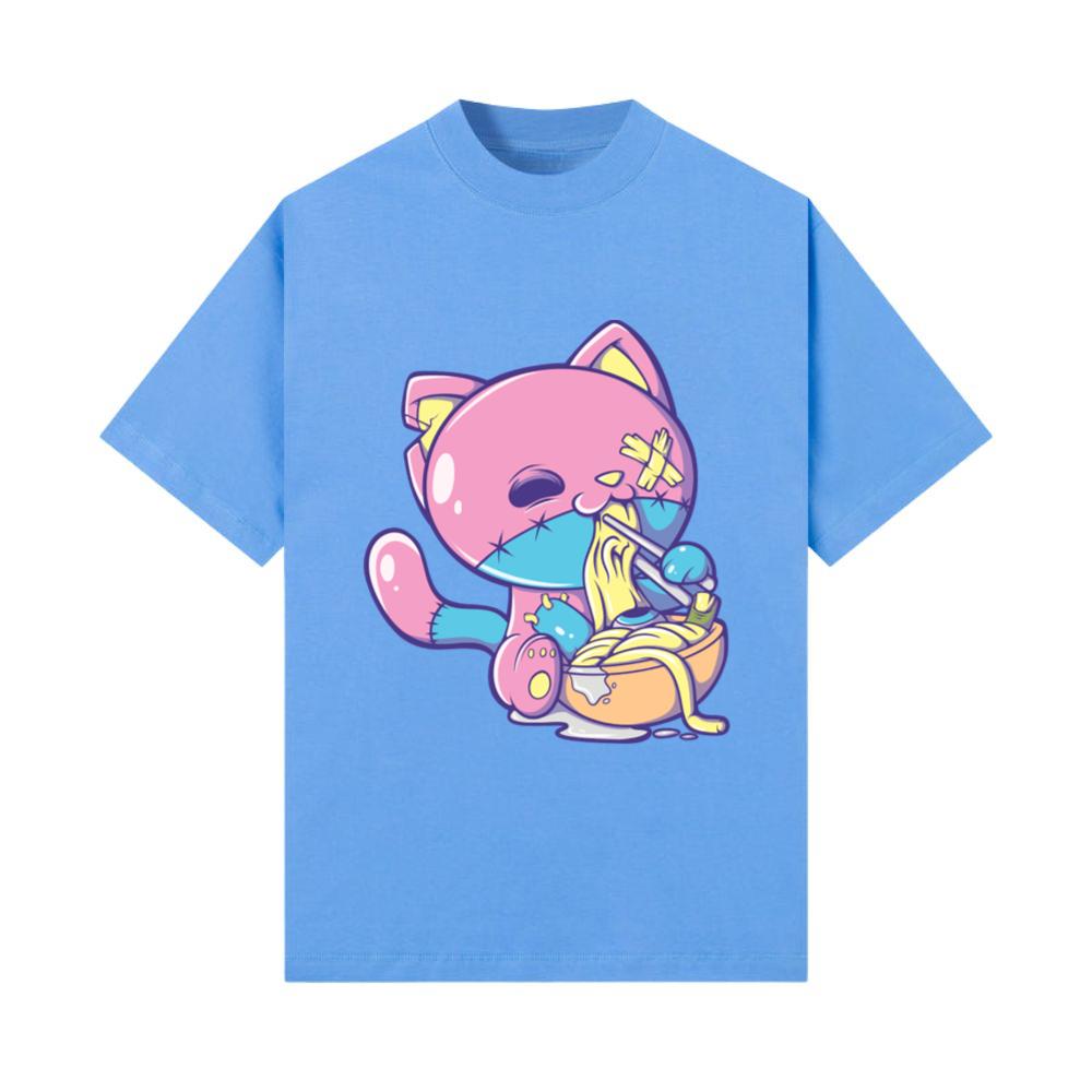 Pastel Goth Ramen Cat Creepy Cute Anime Kawaii T-Shirt