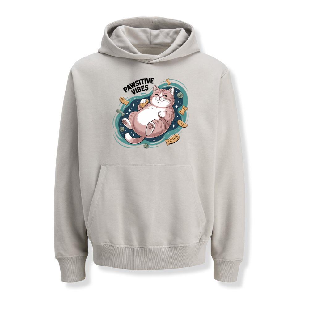 Pawsitive Vibes Relaxing Cat with Bandages Hoodies