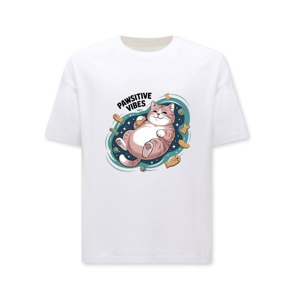 Pawsitive Vibes Relaxing Cat with Bandages T-Shirts