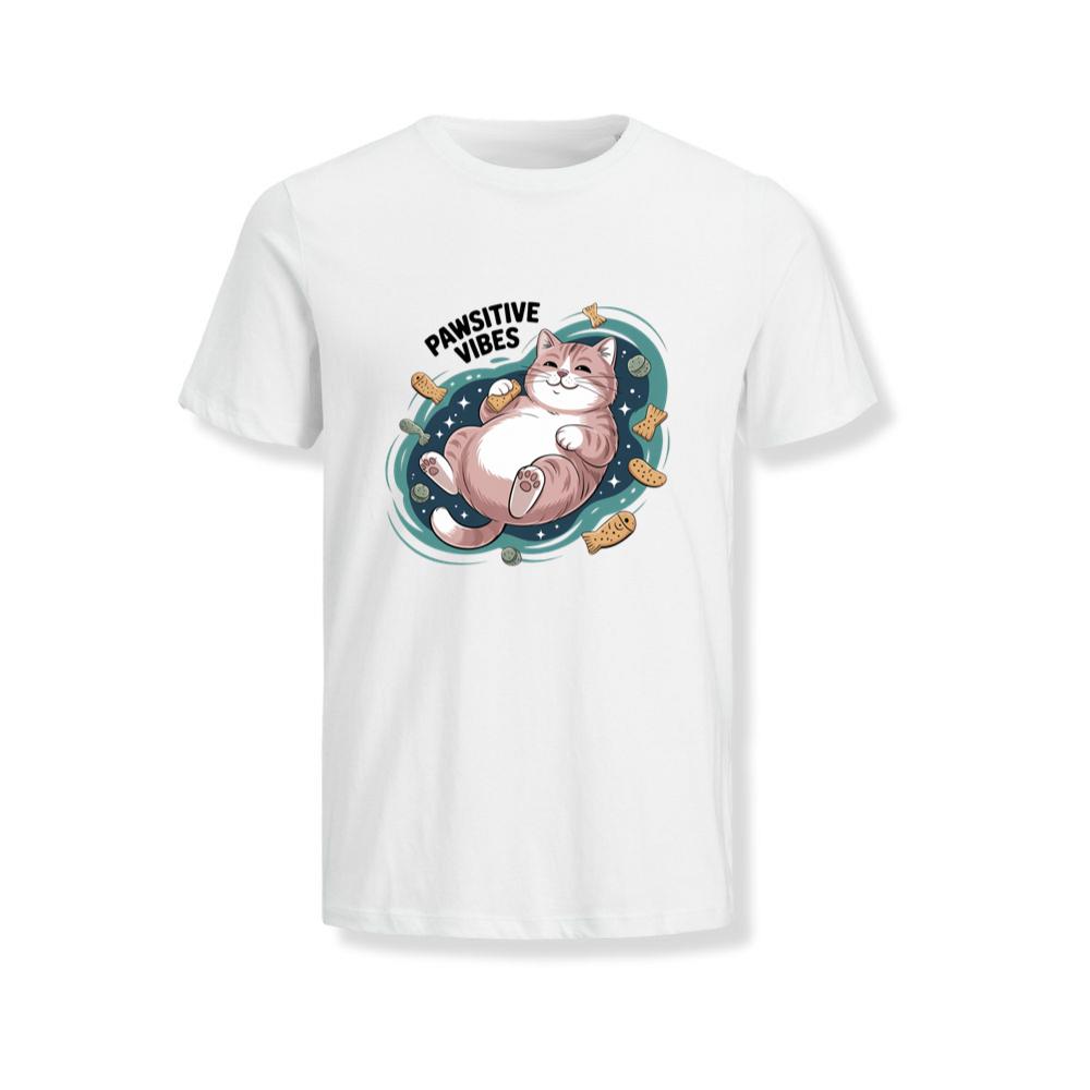 Pawsitive Vibes Relaxing Cat with Bandages T-Shirts