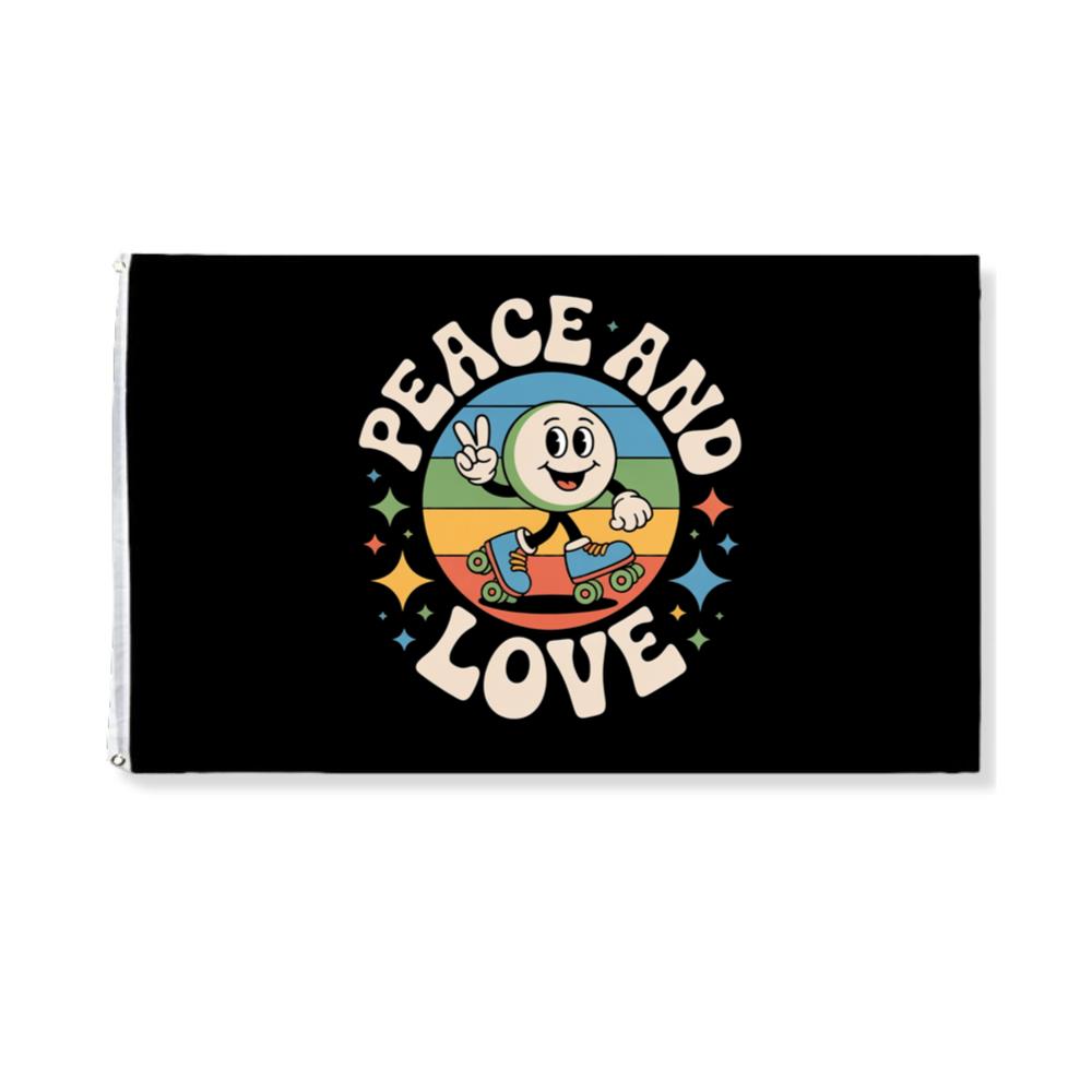 Peace And Love Space Astronaut Artwork for Dreamy Cosmic Souls Flat