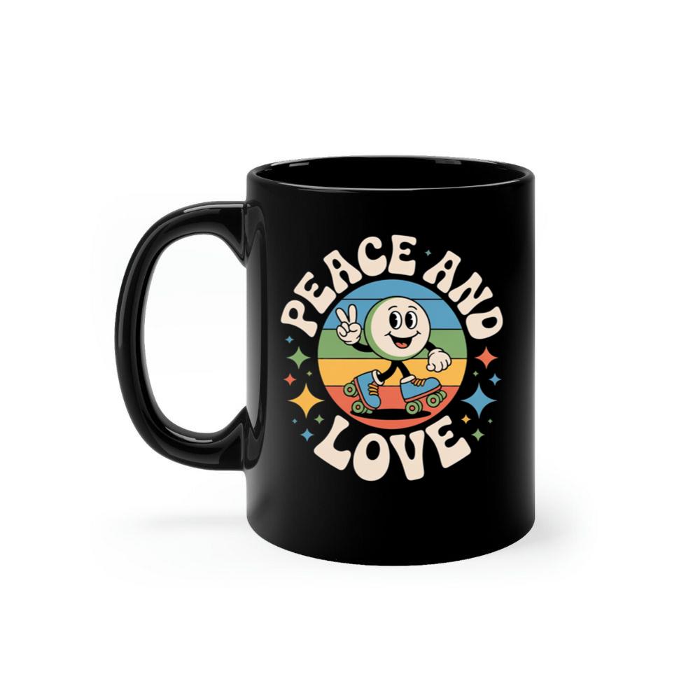 Peace And Love Space Astronaut Artwork for Dreamy Cosmic Souls Mug