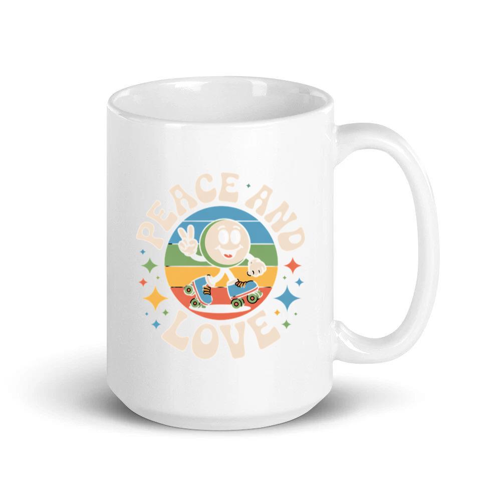 Peace And Love Space Astronaut Artwork for Dreamy Cosmic Souls Mug