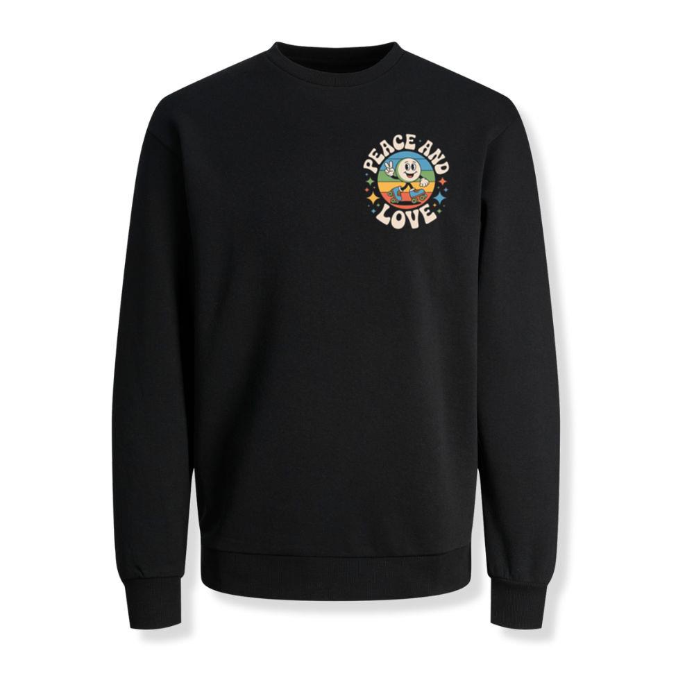 Peace And Love Space Astronaut Artwork for Dreamy Cosmic Souls Sweatshirts