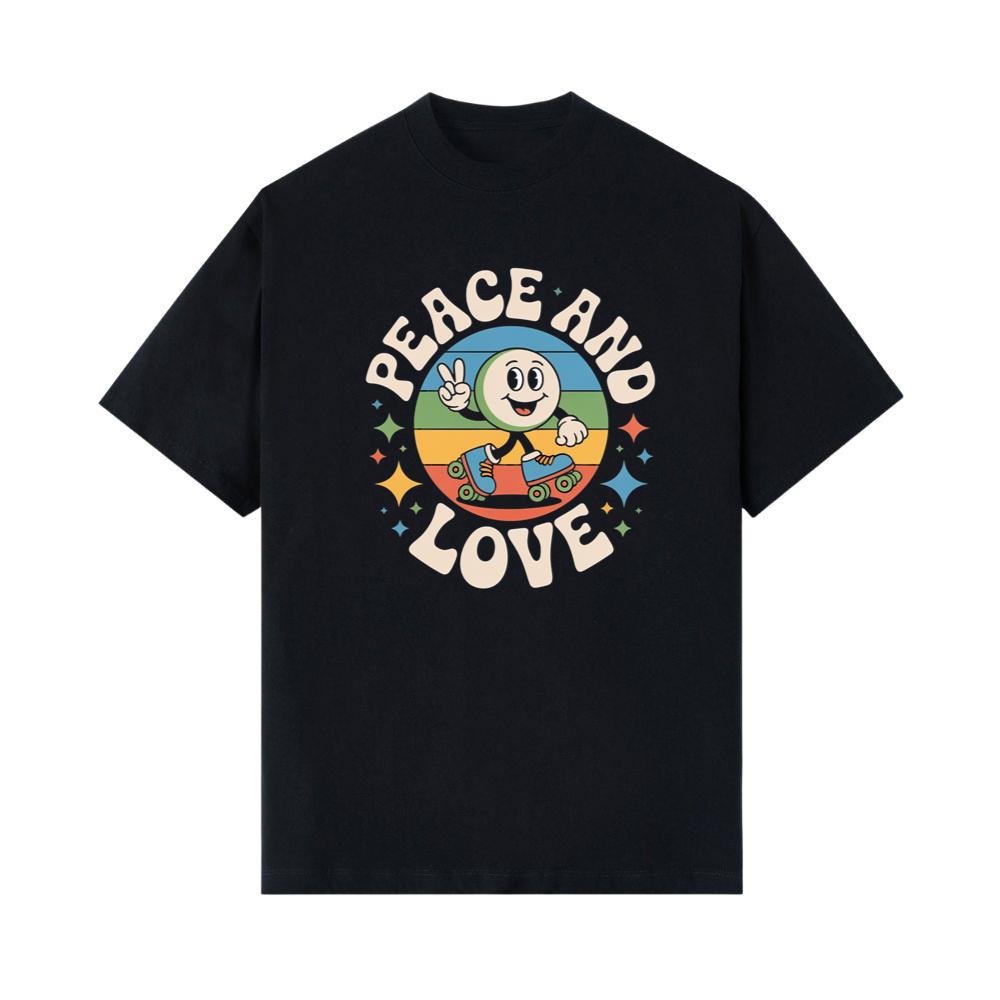 Peace And Love Space Astronaut Artwork for Dreamy Cosmic Souls T-Shirt
