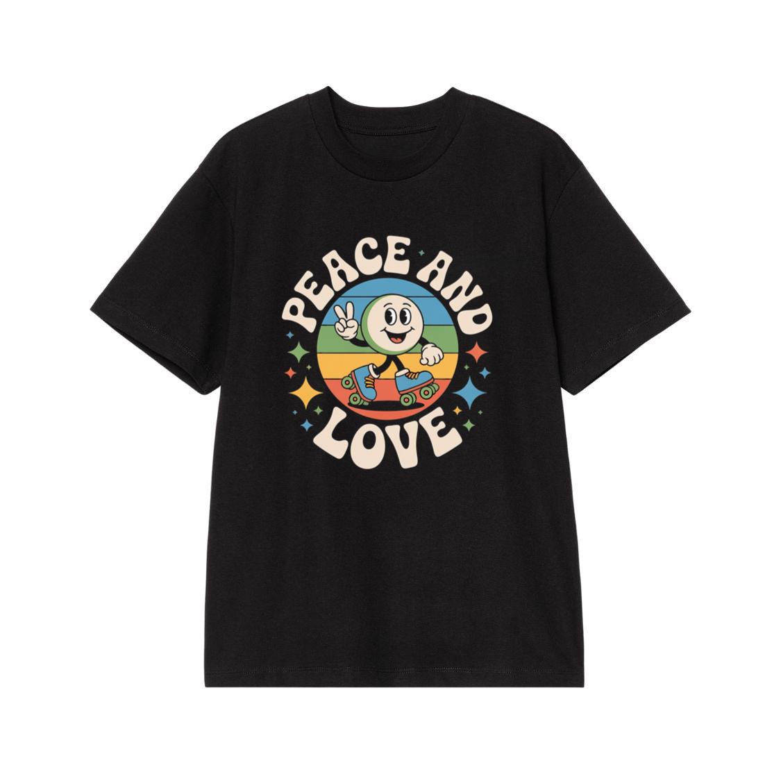 Peace And Love Space Astronaut Artwork for Dreamy Cosmic Souls T-Shirt