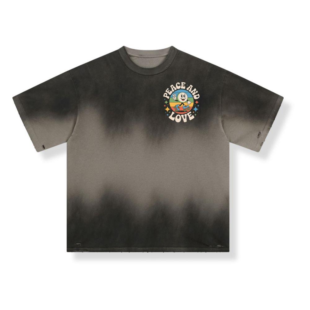 Peace And Love Space Astronaut Artwork for Dreamy Cosmic Souls T-Shirt - Image 2