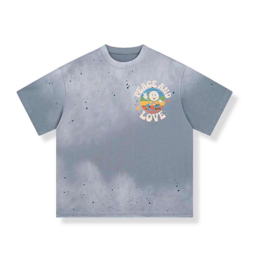 Peace And Love Space Astronaut Artwork for Dreamy Cosmic Souls T-Shirt - Image 2
