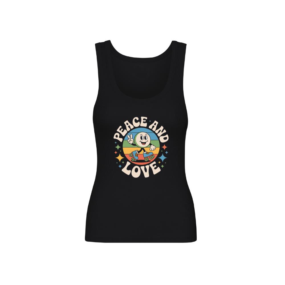Peace And Love Space Astronaut Artwork for Dreamy Cosmic Souls TankTop 
