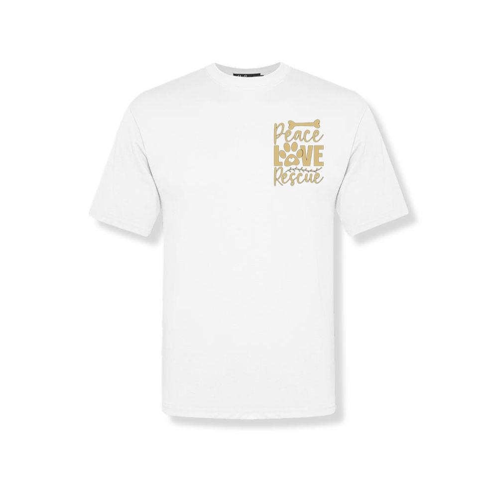 Peace Love Rescue Animal Adoption Pet Rescue Graphic T-Shirt
