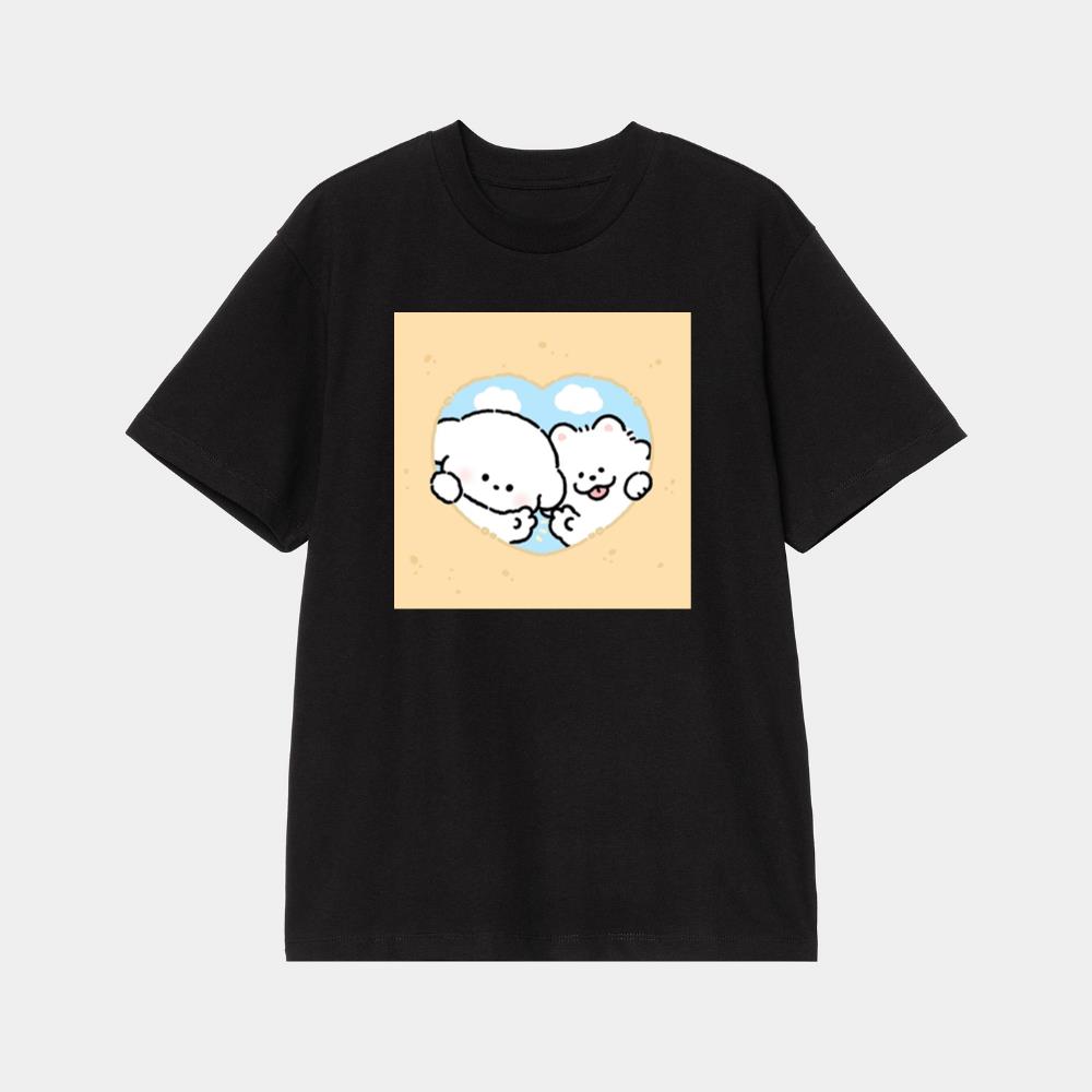 Peeking Pups in Love T-Shirt