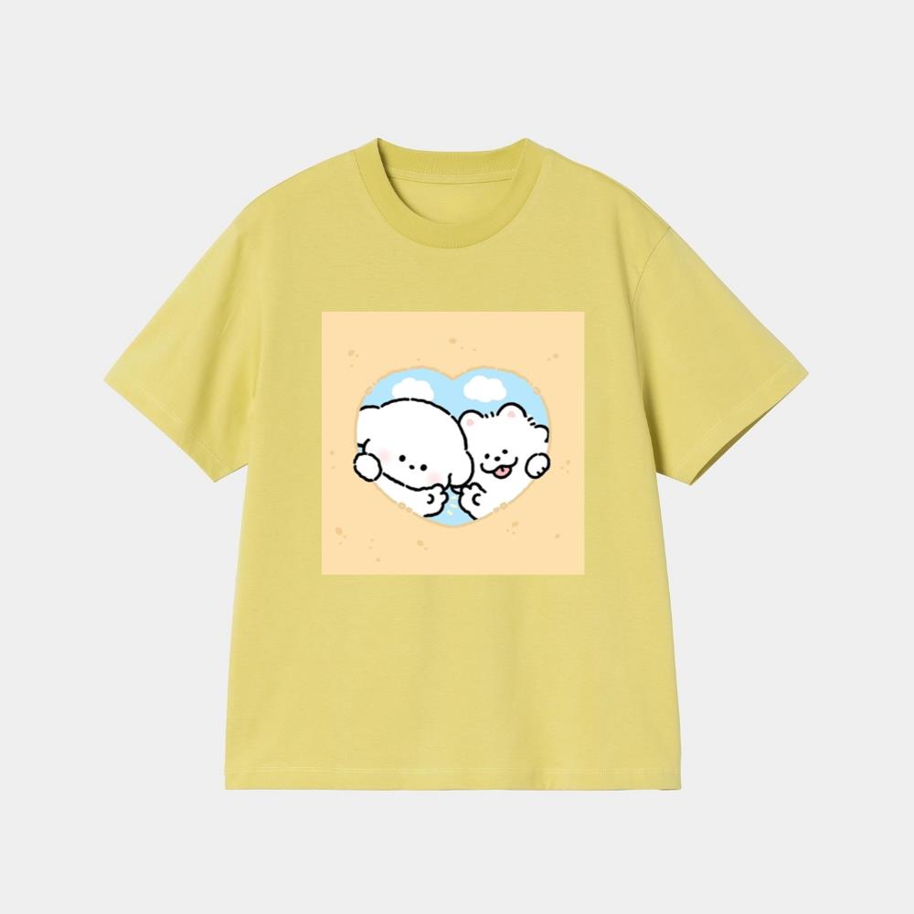Peeking Pups in Love TShirt Unimaxsports