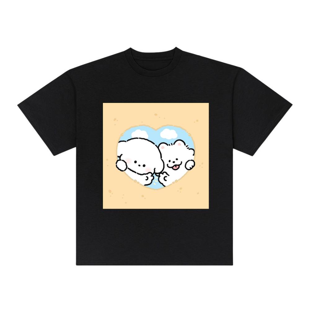 Peeking Pups in Love T-Shirts