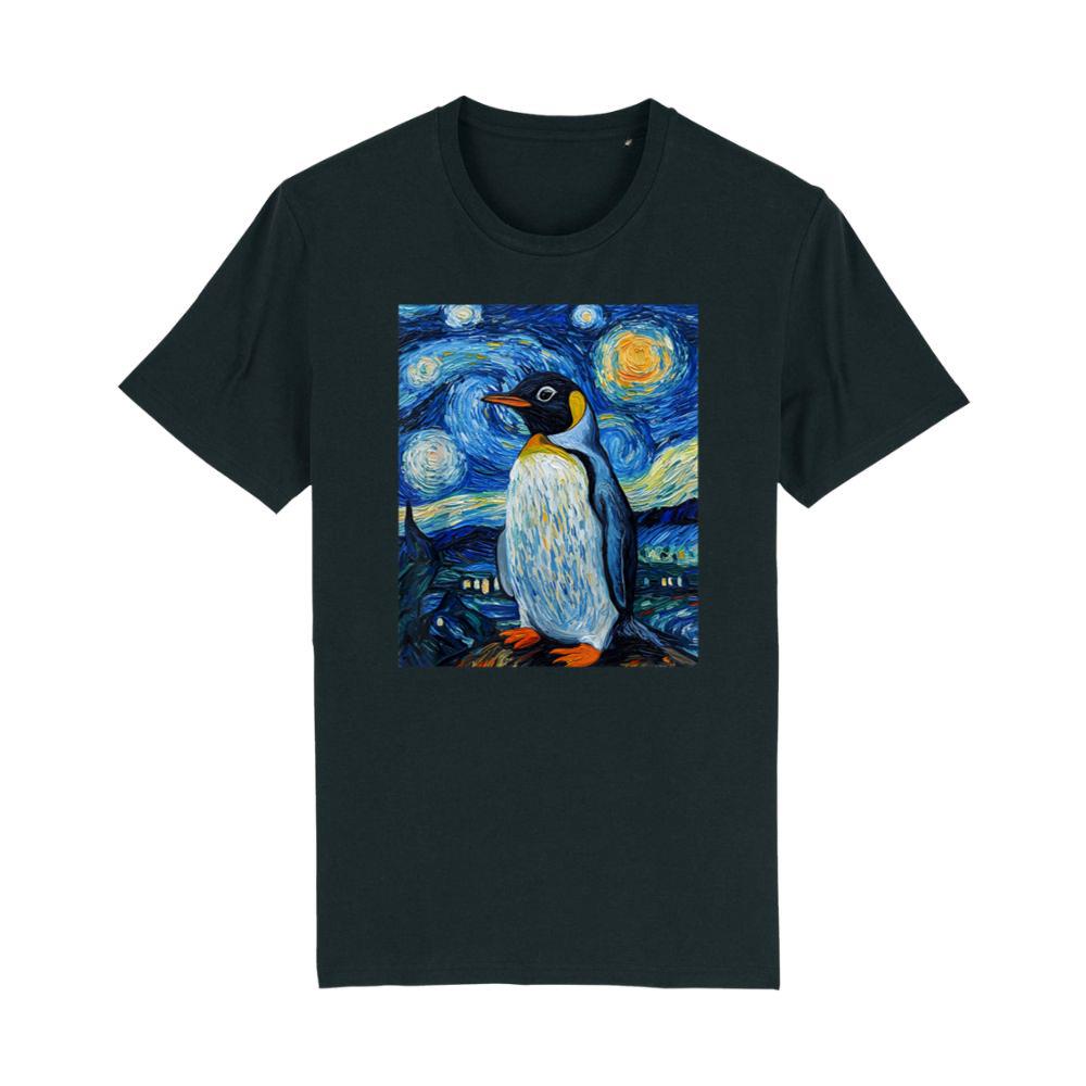 Penguin Bird - Van Gogh Style - Starry Night T-Shirt 
