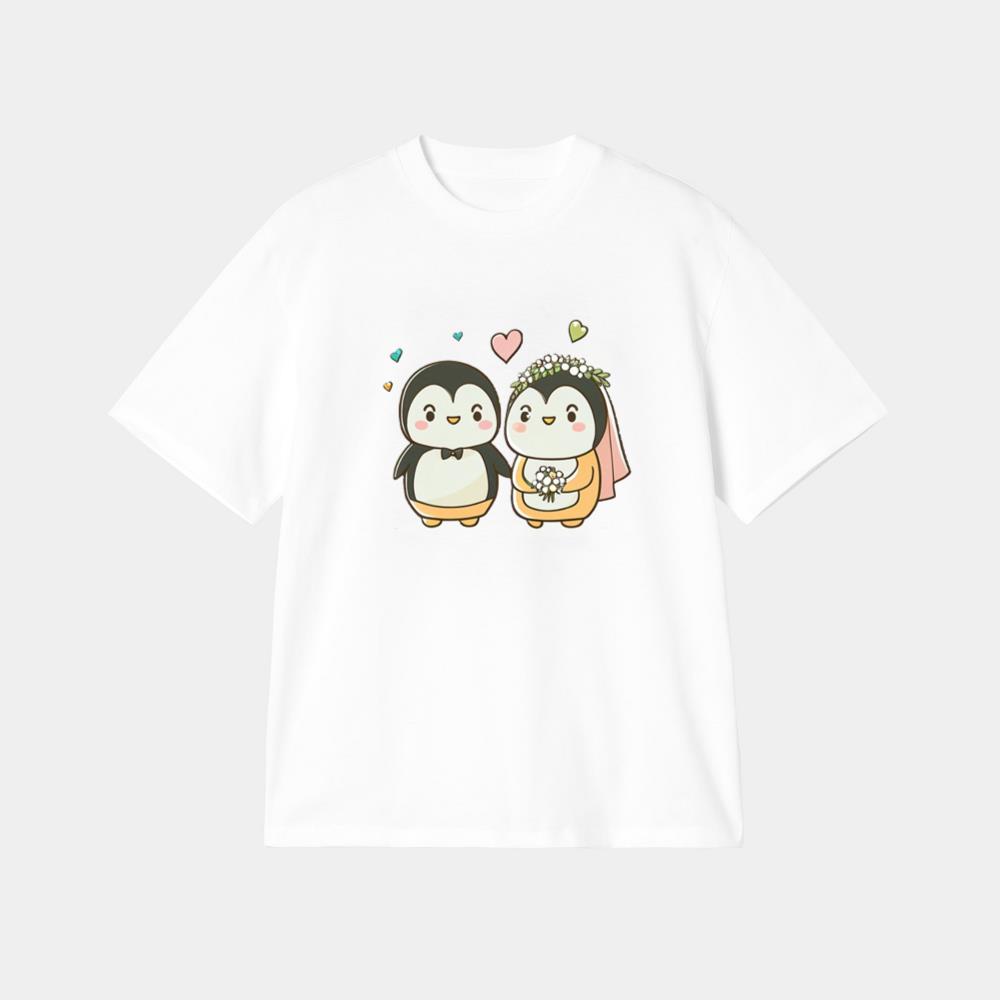 Penguin Wedding TShirt Unimaxsports