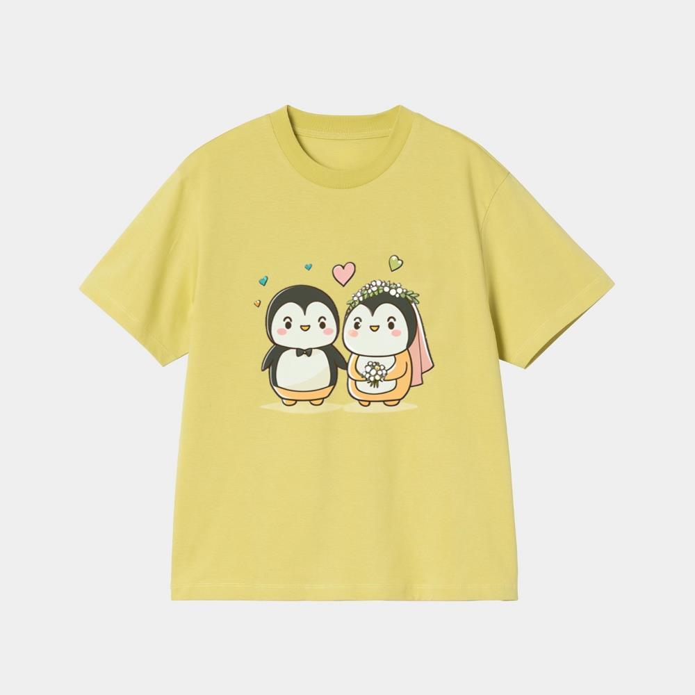 Penguin Wedding TShirt Unimaxsports