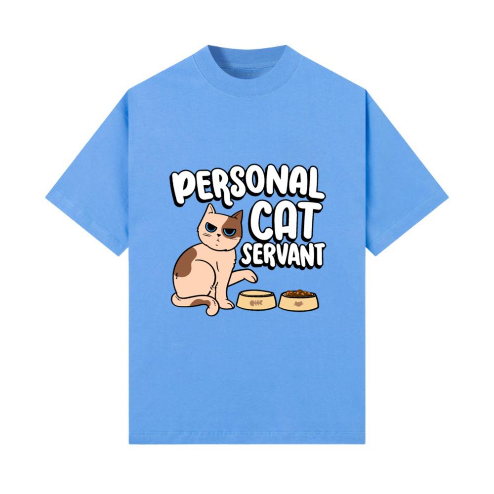 Personal Cat Servant Serving Food Cute Animal T-Shirt