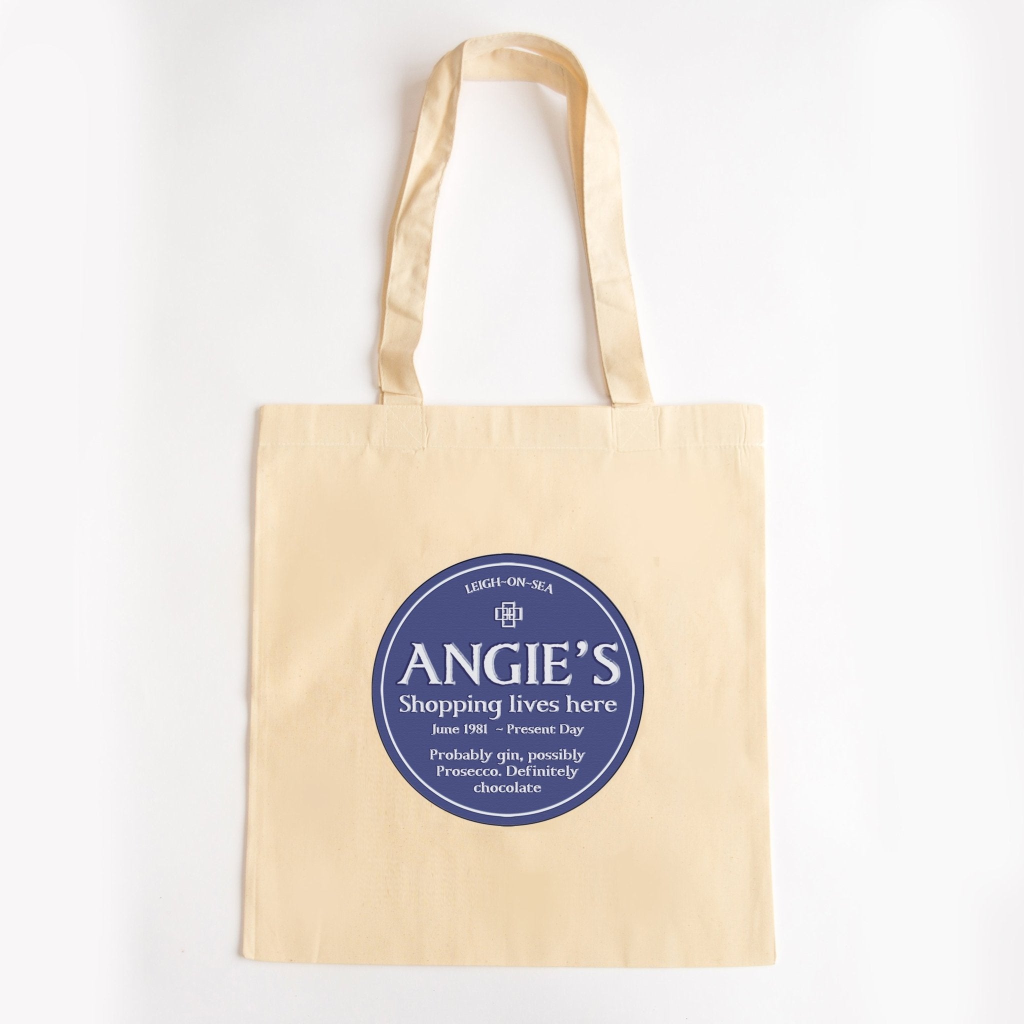 Personalised Blue Plaque Tote Bag - Image 3